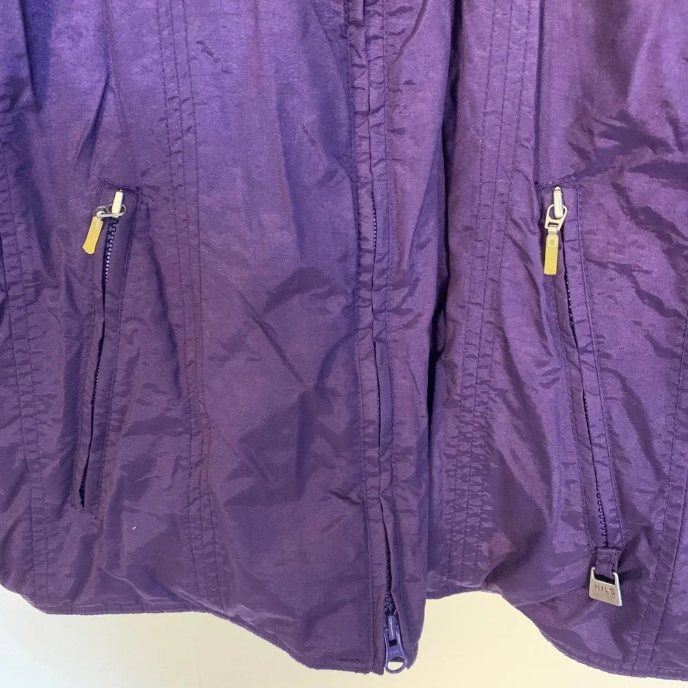 NILS Purple Hooded Ski Jacket Women's Size 12 Winter Coat Warm Puffer‎ Outerwear